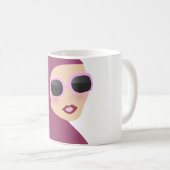 イスラム教のスカーフのmuslimaのhijabの女性スタイル コーヒーマグカップ (正面右)