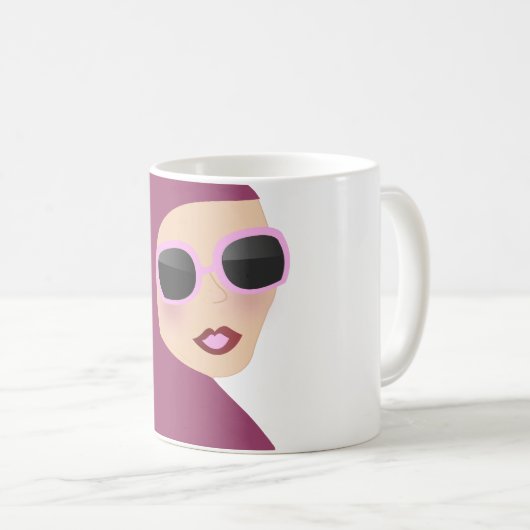 イスラム教のスカーフのmuslimaのhijabの女性スタイル コーヒーマグカップ (正面右)