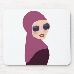 イスラム教のスカーフのmuslimaのhijabの女性スタイル マウスパッド