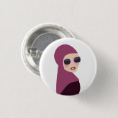 イスラム教のスカーフのmuslimaのhijabの女性スタイル 缶バッジ (正面&裏面)