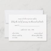 イスラム教のダマスク織の結婚式の婚約のイスラム教のrsvp 出欠カード (裏面)