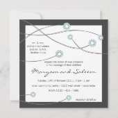 イスラム教のニッカ・ビスミラ・結婚式の花のカード 招待状 (裏面)