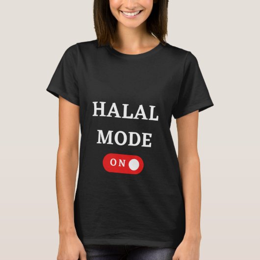 イスラム教のハラールモードイスラム教ムスリムラマド Tシャツ (正面)
