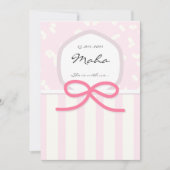 イスラム教のベビーのAqiqahの誕生の招待のベッドのピンク 招待状 (正面)