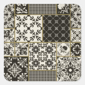 イスラム教のマジョリカタイルのモチーフ。 スクエアシール (正面)