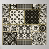 イスラム教のマジョリカタイルのモチーフ。 ポスター (正面)