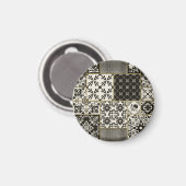 イスラム教のマジョリカタイルのモチーフ。 マグネット (正面/裏面)