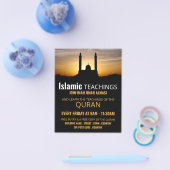 イスラム教のモスク教えのシルエット広告 チラシ (シングル)