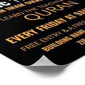 イスラム教のモスク教えのシルエット広告 ポスター (角)