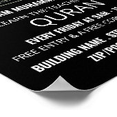 イスラム教のモスク教えシルエット広告 ポスター (角)