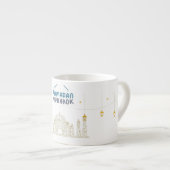 イスラム教の三日月 ラマダーン・カリーム タイポグラフィック・アート エスプレッソカップ (正面右)