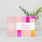 イスラム教の女の子ピンク·アキカ·イスラム教 招待状 (スタンド正面)