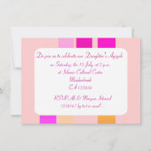 イスラム教の女の子ピンク·アキカ·イスラム教 招待状 (裏面)