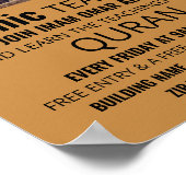 イスラム教の岩のド教えーム広告 ポスター (角)