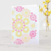 イスラム教の幾何学の挨拶状は「上がりました」 カード (黄色い花)