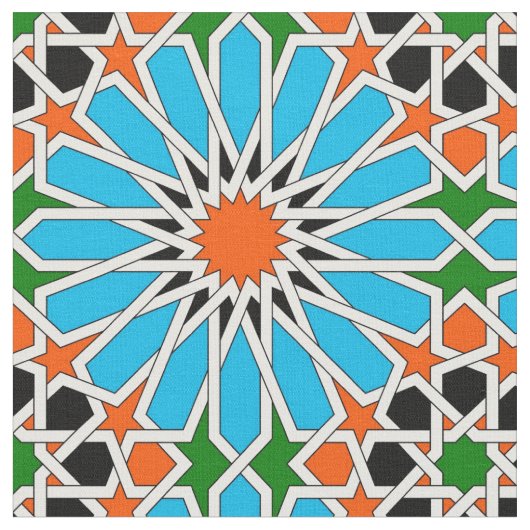 イスラム教の幾何学的なパターン ファブリック (クローズアップ)
