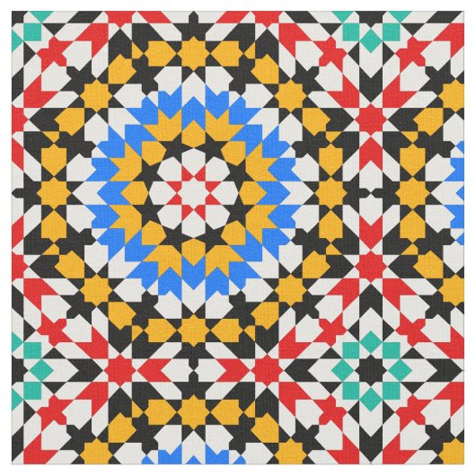 イスラム教の幾何学的なパターン ファブリック (クローズアップ)