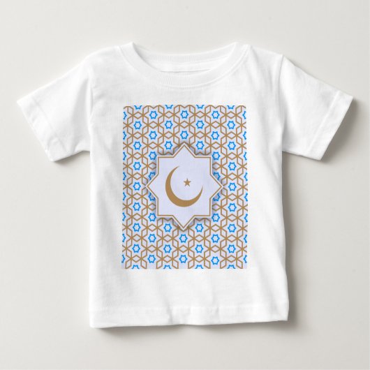 イスラム教の幾何学的なパターン ベビーTシャツ (正面)