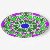 イスラム教の幾何学的なパターン ペーパープレート (アングル)
