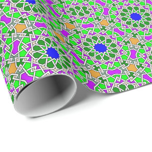 イスラム教の幾何学的なパターン ラッピングペーパー