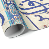 イスラム教の書道のIznikのタイル ラッピングペーパー (ロールコーナー)
