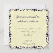 イスラム教の結婚のKatb Kitabの婚約の招待 招待状 (裏面)