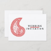 イスラム教の結婚婚約様式 招待状 (正面/裏面)