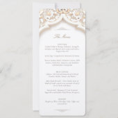 イスラム教の結婚式のメニューカード 招待状 (正面)