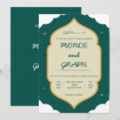 イスラム教の結婚式招待状アート 招待状 (正面/裏面)