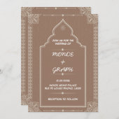 イスラム教の結婚式招待状アート 招待状 (正面/裏面)