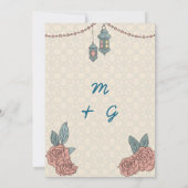 イスラム教の結婚式招待状アート 招待状 (裏面)