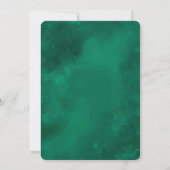 イスラム教の結婚式招待状、エメラルドグリーンの結婚式 招待状 (裏面)