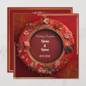 イスラム教の結婚式招待状 招待状 (正面/裏面)