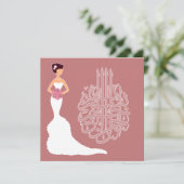 イスラム教の結婚式 花嫁 披露宴 結婚 白 招待状 (スタンド正面)