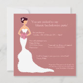 イスラム教の結婚式 花嫁 披露宴 結婚 白 招待状 (裏面)