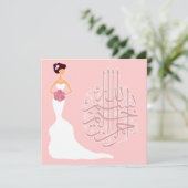 イスラム教の結婚式 花嫁 衣装 白 招待状 (スタンド正面)