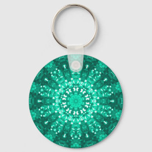 イスラム教の芸術のヒスイの幾何学的設計のkeychain キーホルダー