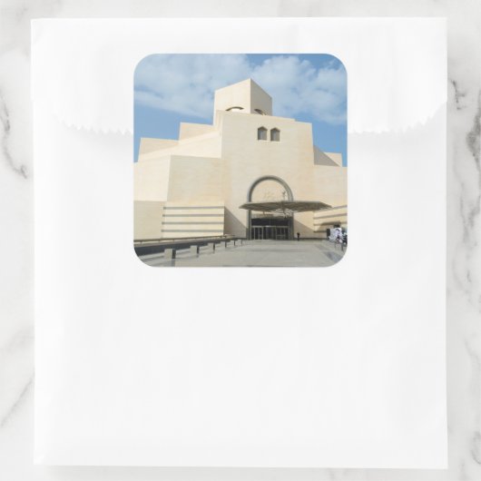 イスラム教の芸術の博物館、カタールの写真のステッカー スクエアシール (バッグ)
