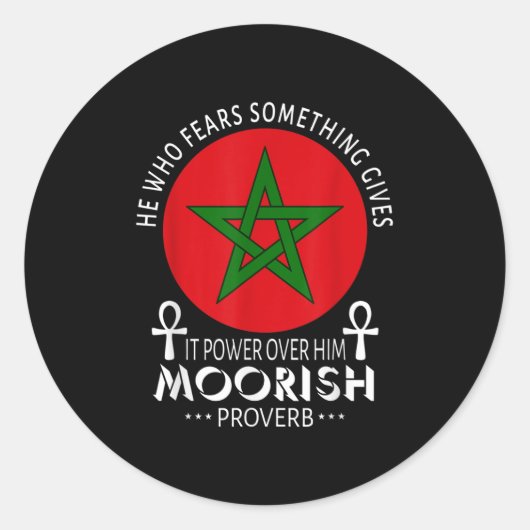 イスラム教の荒涼としたイスラム教徒を恐れるムーア人アメリカ人 ラウンドシール (正面)