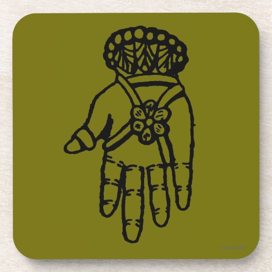 イスラム教の記号: Hamsa コースター (正面)