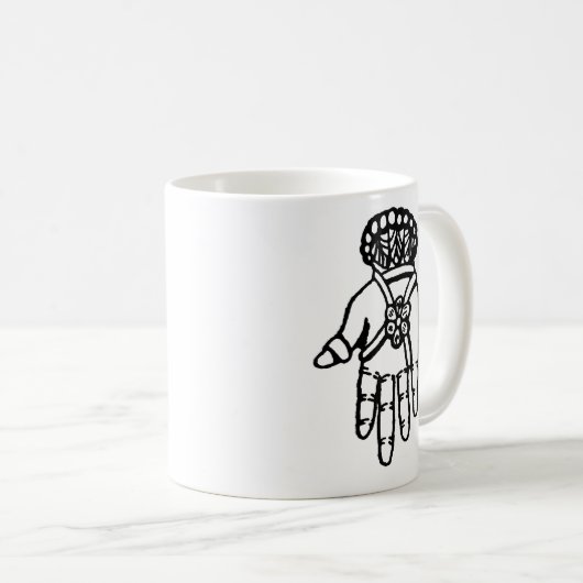 イスラム教の記号: Hamsa コーヒーマグカップ (正面右)