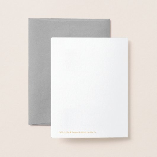 イスラム教の贈り物の後に必ず贅沢結婚な幸せ 箔カード (裏面封筒付き)