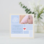 イスラム教の赤ちゃんアキカのお知らせ招待状 男の子 招待状 (スタンド正面)