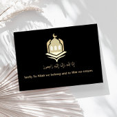 イスラム教の追悼カード(箔押し) 箔招待状ポストカード