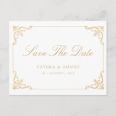 イスラム教の金ゴールドが日付を保存 案内ポストカード (正面)