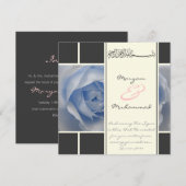 イスラム教の青いバラのウェディングエンゲージメントムスリム招待 招待状 (正面/裏面)