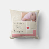 イスラム教のAqeeqahのベビーの名前のAqiqahのイスラム教のイスラム教 クッション (正面)