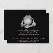 イスラム教のAqeeqahの黒い写真の女の子のヴィンテージのイスラム教 招待状 (正面/裏面)