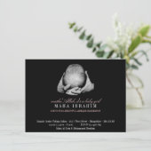 イスラム教のAqeeqahの黒い写真の女の子のヴィンテージのイスラム教 招待状 (スタンド正面)