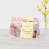 イスラム教のAqiqahの誕生のお祝いのイスラム教のベビーカード カード (黄色い花)